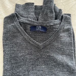 J. Crew V-Neck Sweater in Gray, S